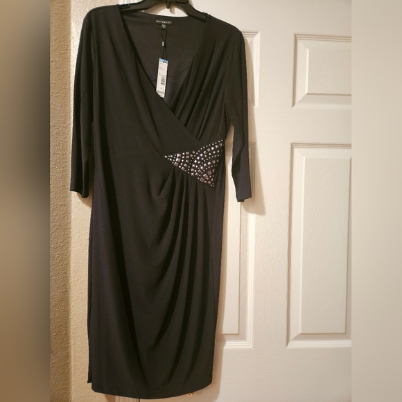 Black Wrap Dress, NWT - Picture 1 of 3